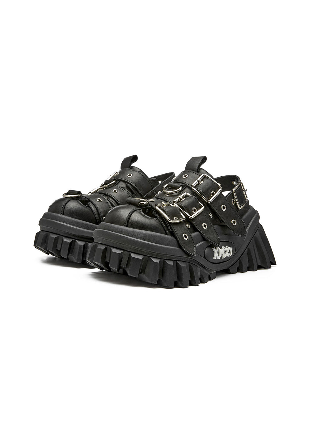 XMZY | Metallic Punk Platform Sandals-Black - PSYLOS 1, XMZY | Metallic Punk Platform Sandals-Black, Sandals, XMZY•JAPAN, PSYLOS 1